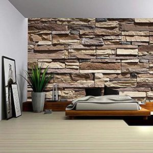 Neutral Brick Pattern Wall 